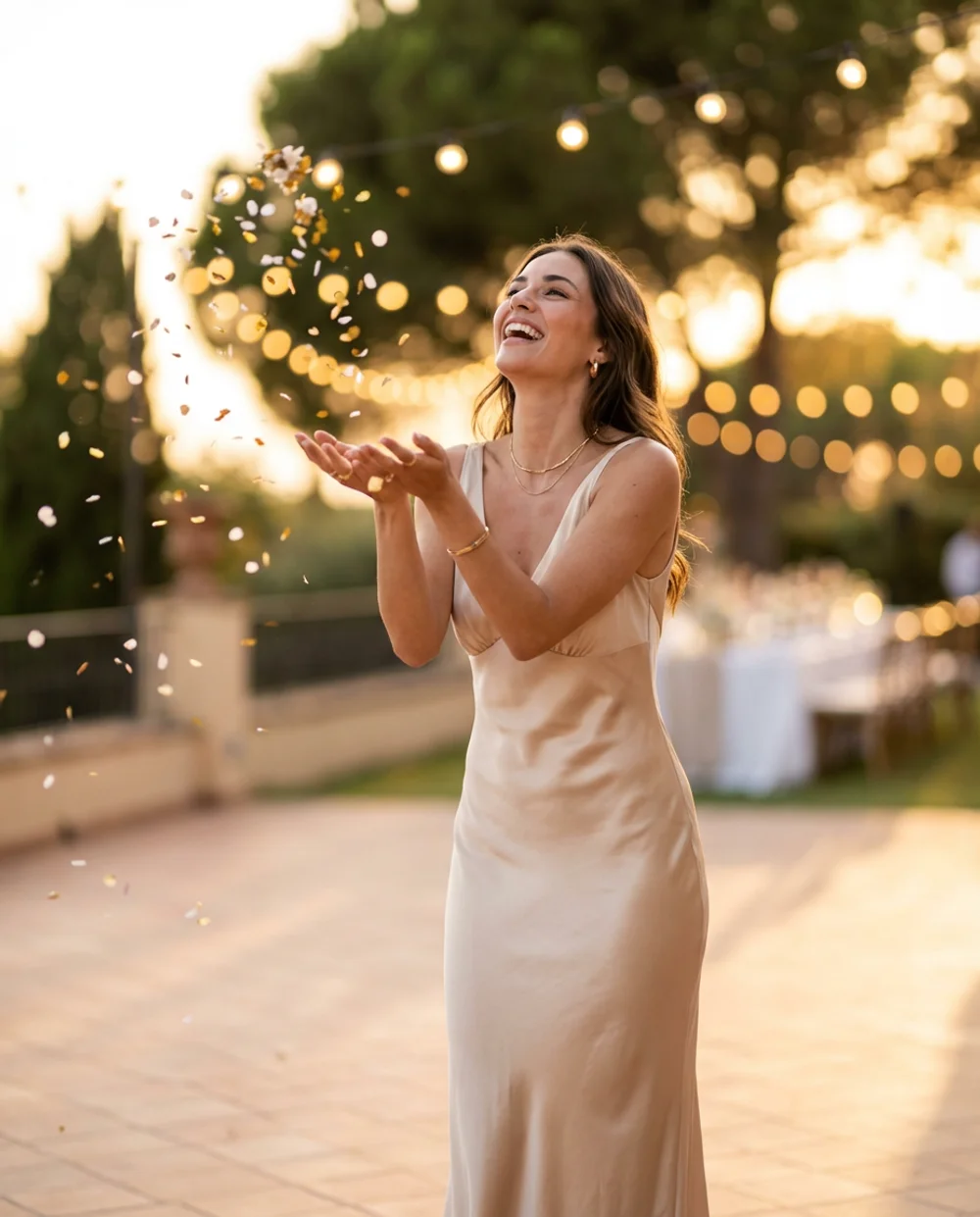 Joyful birthday celebration with confetti