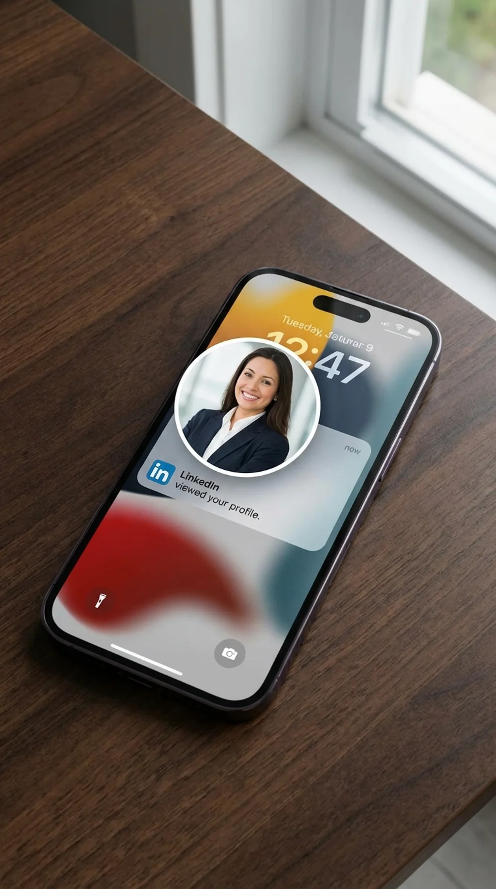 LinkedIn notification on phone